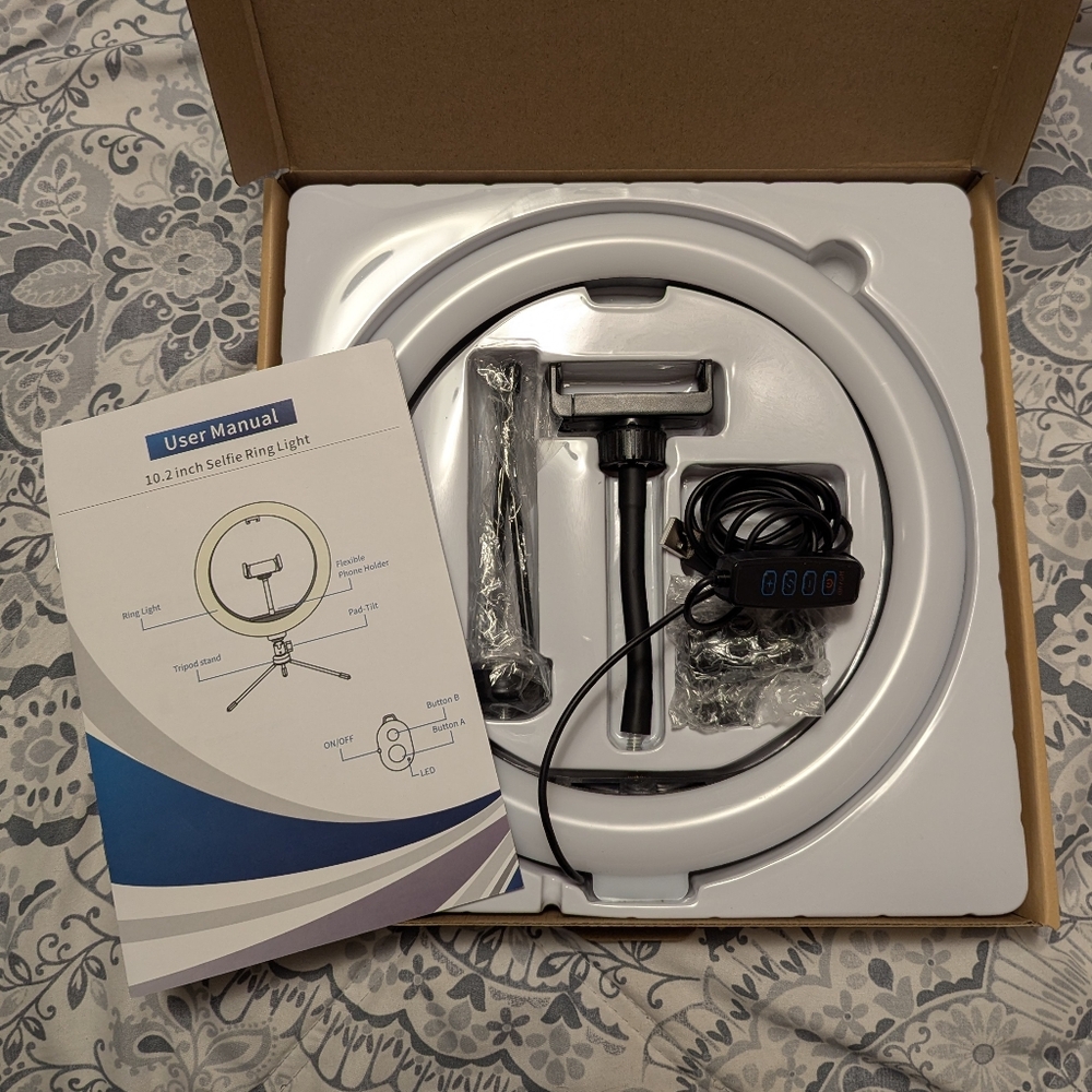 10.2 Inch Selfie Ring Light with Stand